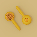 Brosse à Poil pour Animaux - Évite les Boules de Poil et Élimine les Poils Flottant jaune